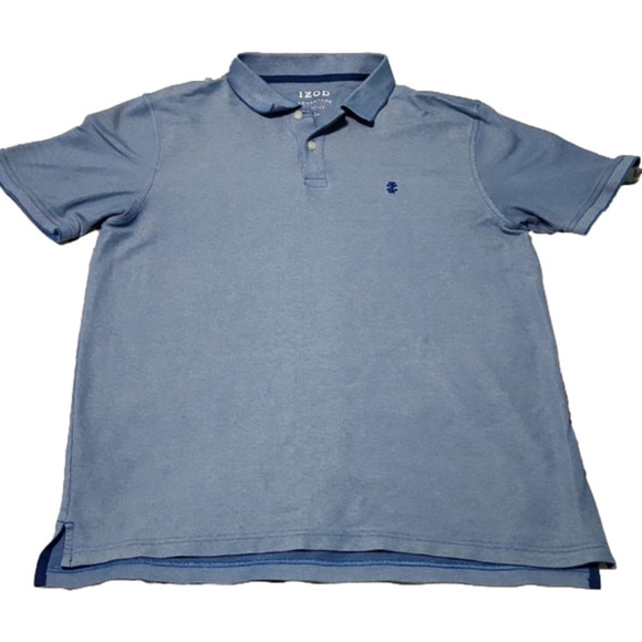 Izod Men's Large Blue Advantage Performance Polo - Picture 1 of 6